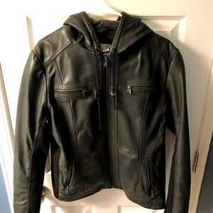 Mint Condition Carbon 2 Cobalt Women's Crosstown Leather Hoodie L